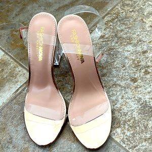 Fashion Nova Lucite Block Heel